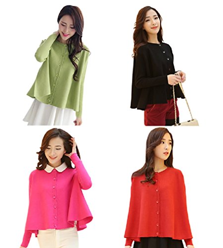 【ARINCO】 ポンチョ風 カラフル カーディガン ふんわり ざっくり ゆったり リラックス レディース 選べる 4色 ワンサイズ