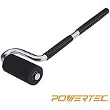 POWERTEC 71010 Long Handle J-Roller with Rubber Roller, 1-1/2-Inch by 3-Inch