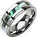 Spikes Tungsten Carbide Abalone Step Men's Ring