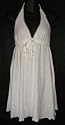 Short Terry Halter Dress / Cover Up with Lace and Bow