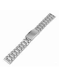 Neewer 22mm Stainless Steel Bracelet Watch Band Strap with Flat Ends -Silver