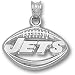 New York Jets NFL Football Pendant (Silver)