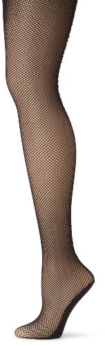 Capezio Women's Professional Fishnet Tight With Seams,Black,Medium/Tall