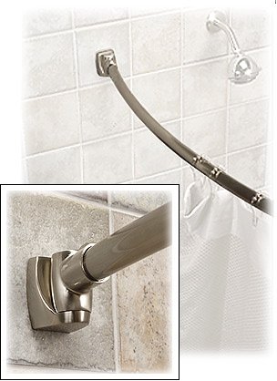 5 ft. Curved Shower Rod - Brushed Nickel
