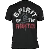 Hayabusa Official MMA Spirit of the Fighter T-Shirts/Tee - Black/Red