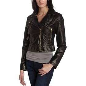 Big Chill Women's Big Chill- Faux Leather Moto Jacket