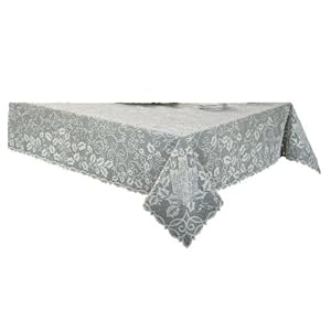 Heritage Lace Holly Glow 60-Inch by 60-Inch White Square Tablecloth