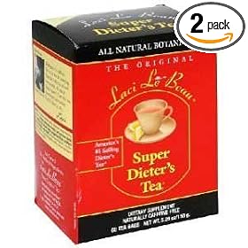 Laci Le Beau Super Dieter's Tea Cleanse Bags, All Natural Botanicals - 60 ea (Pack of 2)