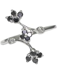 0.45 CT Black & White Diamond Ring In White Gold