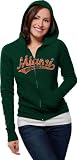 Miami Hurricanes Women's Distressed Tail Sweep Full Zip Hooded Sweatshirt
