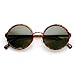 Vintage Inspired Classic Round Circle Sunglasses w/ Metal Bridge (TT-Gold / G15)