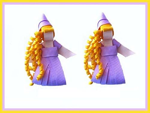 2pc Set Rapunzel Hair Bow Clips