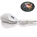Sleek, Compact White USB 2.0 Optical Mouse for MacBook and MacBook Pro - with Retractable USB Cord and Red laser Optics - PLUG-N-PLAY - Includes Mouse Pad