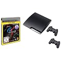PlayStation 3 - Konsole Slim Black 320GB (K-Model) + 2 DualShock 3 Wireless Controller + Gran Turismo 5