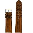 Watch Band Handmade Brown Genuine Leather Crocodile Grain 22 millimeter Tech Swiss