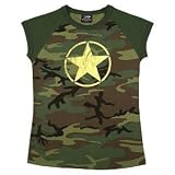 Girls Camo T-Shirt W/Foil Star