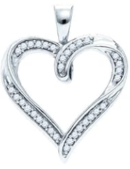 0.10ctw Round Diamond Micro-Pave Heart Pendant