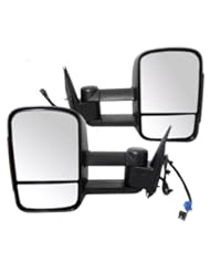 Automotive Parts and Accessories: New Pair Set Heated Telescopic Power Tow Mirror w/ Signal Pickup Truck - AUTOANDART