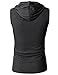 H2H Mens Workout Hooded Sleeveless Tank Top Charcoal US M/Asia L (KMTTK015)