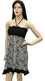 IMAGE OF Erotic Elegant Print Tube Dress Cover up Tunic Sundress Xmas Christmas Gift