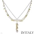 DV ITALY Attractive Necklace With 30.00ctw Precious Stones - Genuine Citrines, 4.5 - 14.0mm Freshwater Pearls and Peridots Made in 925 Sterling silver. Total item weight 24.6g Length 15in