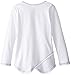 adidas Toddler Girls' Long Sleeve Girly Tee Shirt, Cotton White, 3T