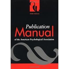 Publication Manual of the American Psychological Association