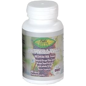 Natu Vitta Resvera-Vitis 60 (585-mg) Vegetarian Capsules by Skin Renu