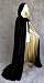 Lined Black-Gold Velvet Cloak - Medieval Renaissance Costume by Artemisia Designs