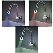 Temperature Controlled Single Handle Chrome Centerset Kitchen Pull Out Sink With Temperature Sensitive LED Light Temperature Controlled Single Handle Chrome Centerset Kitchen Pull Out Sink With Temperature Sensitive LED Light