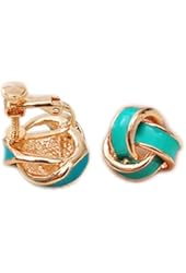 Latigerf Fashion Jewelry Gold Plated Women's Flower Non-pierced Clip on Earring Clips for Non Pierced Ears for Girl (7 Color)