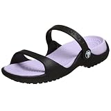  : Crocs Women's Cleo Slide,Black/Lavendar,4 M