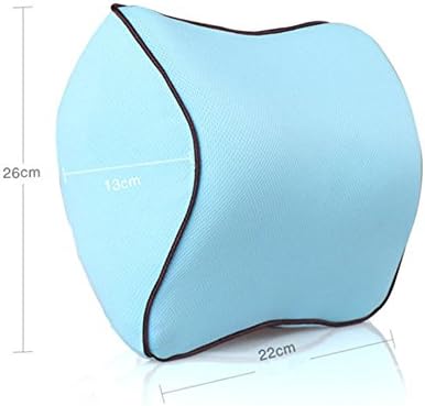 Yimengsi Memory Foam Car Neck Pillow with Mesh Cover,Sky blue