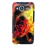 Hard Snap-on Shield With FIRE SKULL Design Faceplate Cover Sleeve Case for  ....