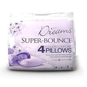 Matching Bedrooms Super Bounce Fuller Comfort 4 Pillows, 4 pack