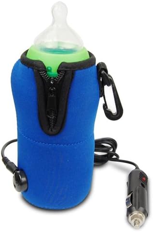 AWOWZ Portable Car Travel Milk Water Feeding Nursing Bottle Cup Warmer Heater Pouch For Infant Baby Kid Children Blue