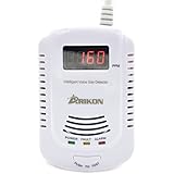 ARIKON Plug-in Gas Alarm Detector with Talking Alarm, Digital Display and 9V Battery Back Up