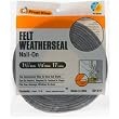 Frost King S214/17H Felt Weather-Strip 1-1/4-Inch by 3/16-Inch by 17-Feet, Grey