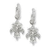 Sterling Silver Fleur De Lis Legend Sentimental Expressions Earrings