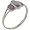 Sterling Silver Pink Triple Oval Moonstone Ring