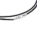 Jstyle 3MM Leather Necklace for Men Women Necklace Chain Rope Leather Cord Black 24 inch