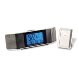 Maverick R-495 Color-Coded LCD Weather Station and AM/FM Stereo Radio with Alarm and Projection Clock