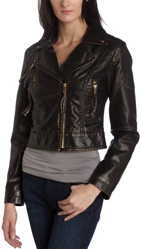 Big Chill Women's Big Chill- Faux Leather Moto Jacket