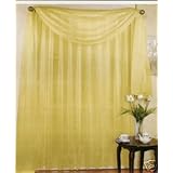 SET OF 2 SHEER VOILE CURTAINS / TAILORED CURTAIN PANELS