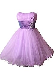 Lace-Up Crystal Crystals Beaded Sequined Satin/Tulle Short Prom Dress/Party Dress/Mini Dress 