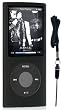 Black Color Apple iPod nano 4G (4th Generation) 8GB/ 16GB Silicone Skin Case with Black Armband & Black Color Lanyard
