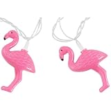 Pink Flamingo String Lights, Set of 10