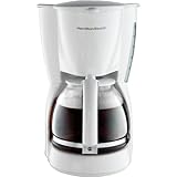 New Hamilton Beach White 12 Cup Coffeemaker Cord Storage Dishwasher Safe Fi ....