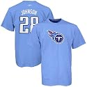 Reebok Tennessee Titans #28 Chris Johnson Light Blue Player T-shirt