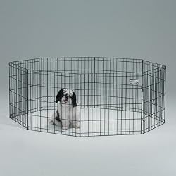 Midwest Black E-Coat Exercise Pen, 24 Inches by 30 Inches